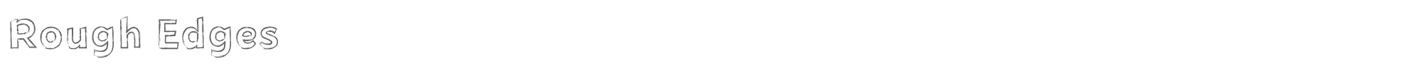 Sample characters Rough Edges Font